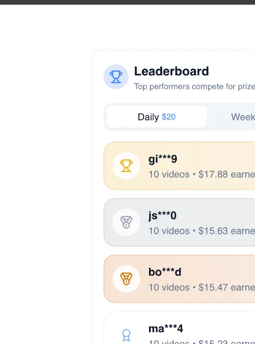 Leaderboard preview